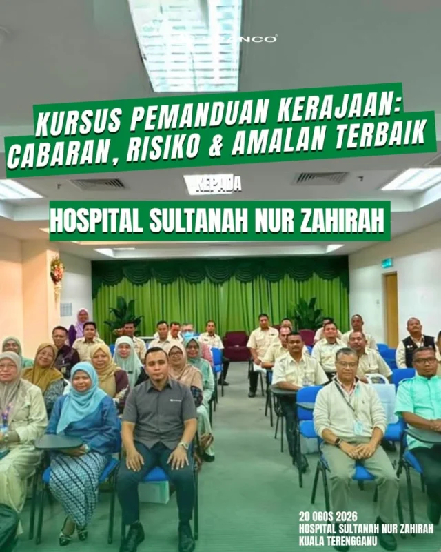KURSUS PEMANDUAN KERAJAAN: CABARAN, RISIKO & AMALAN TERBAIK

Keselamatan di jalan raya bermula dengan pengetahuan, kesedaran dan amalan pemanduan yang betul.

Pada 20 Ogos 2026 (Khamis), SPANCO telah mengadakan sesi taklimat Kursus Pemanduan Kerajaan: Cabaran, Risiko & Amalan Terbaik di Hospital Sultanah Nur Zahirah, Kuala Terengganu.

Sesi yang disampaikan oleh Encik Faiz Izwan bin Ishak dan Cik Nor Fazirah Seman daripada SPANCO ini melibatkan 47 peserta, terdiri daripada 32 orang JUSA dan 15 orang pemandu.

Dalam sesi perkongsian SPANCO, peserta diberikan penerangan berkaitan pengurusan kenderaan kerajaan, operasi dan aspek teknikal, khidmat sokongan, pengurusan saman PDRM dan JPJ serta kategori dan spesifikasi kenderaan di bawah kontrak konsesi.

Perkongsian turut merangkumi aspek pemanduan selamat dan berhemah, pengendalian kenderaan, pengurusan risiko, penyelenggaraan serta tindakan yang perlu diambil ketika berdepan situasi kecemasan atau kemalangan.

Melalui sesi ini, SPANCO berharap dapat meningkatkan kefahaman dan kesedaran peserta terhadap aspek keselamatan, pengurusan kenderaan serta amalan pemanduan yang lebih selamat, cekap dan bertanggungjawab.

Terima kasih kepada pihak Hospital Sultanah Nur Zahirah atas kerjasama dan sambutan yang diberikan. Semoga perkongsian ini dapat memberi manfaat dan dipraktikkan dalam memastikan setiap perjalanan lebih selamat. 🤝
 
Sentiasa Bersama Mu.

#SPANCO #SentiasaBersamaMu #PemanduanBerhemah #SPANCOMy #SPANCOSdnBhd