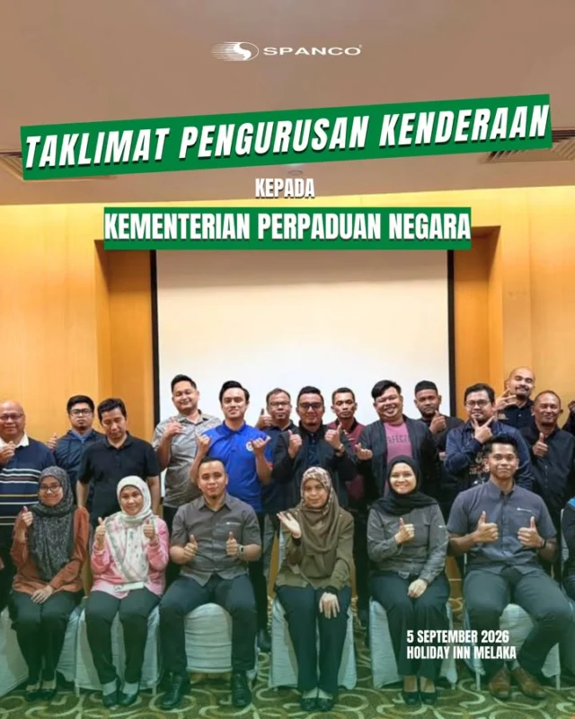 TAKLIMAT PENGURUSAN KENDERAAN BERSAMA KEMENTERIAN PERPADUAN NEGARA

SPANCO meneruskan usaha memperkukuh kefahaman berkaitan pengurusan kenderaan kerajaan melalui sesi taklimat bersama 30 orang pegawai kenderaan dan pemandu Kementerian Perpaduan Negara di Holiday Inn Melaka.

Sesi yang dibentangkan oleh wakil SPANCO iaitu, Muhd Firdaus dan En. Faiz ini merangkumi perkongsian praktikal berkaitan pengendalian kenderaan, pemanduan selamat, penyelenggaraan dan aspek teknikal, selain pengurusan risiko serta khidmat sokongan yang disediakan di bawah kontrak konsesi.

Peserta turut diberi pendedahan mengenai kategori dan spesifikasi kenderaan, termasuk perkara berkaitan pengurusan saman PDRM dan JPJ, sebagai sebahagian daripada pengurusan kenderaan yang lebih teratur dan berkesan.

Terima kasih kepada Kementerian Perpaduan Negara atas kerjasama dan komitmen yang diberikan sepanjang sesi berlangsung. 🤝

Sentiasa Bersama Mu.

#SPANCO #SentiasaBersamaMu #KementerianPerpaduanNegara #SpancoSdnBhd